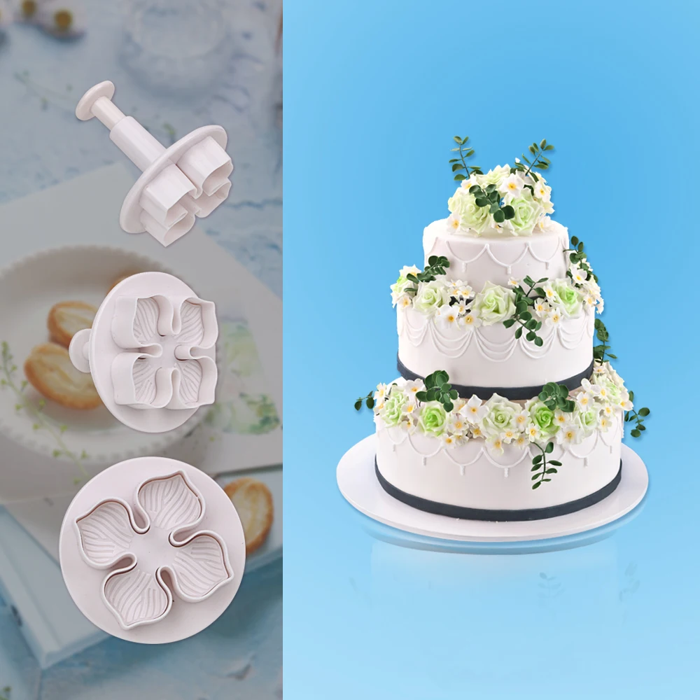 

3pcs/set Hydrangea Mold Food-grade PP Cake Decorating Tool for Fondant Cake Bread Jelly Chocolate Ice Pudding Gum Paste