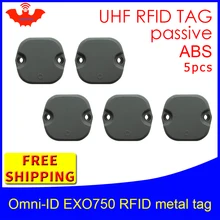 UHF RFID металлическая бирка omni-ID EXO750 915 МГц 868 МГц Impinj Monza4QT EPC 5 шт. прочные ABS смарт-карты пассивные RFID метки