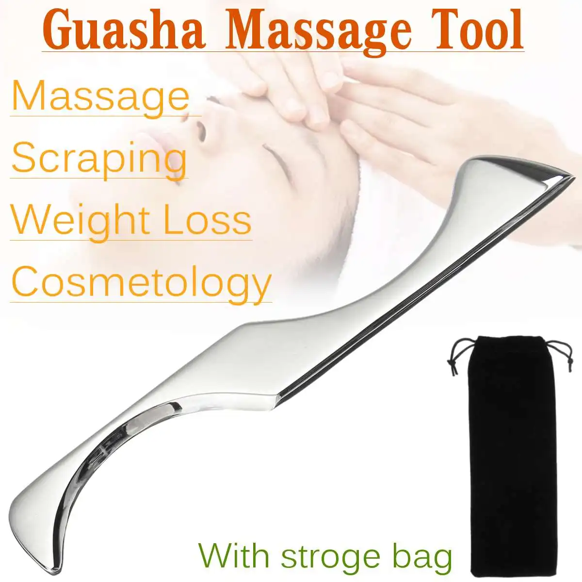 304 Stainless Steel Gua Sha Board Massager Tool Guasha Scraper Physical