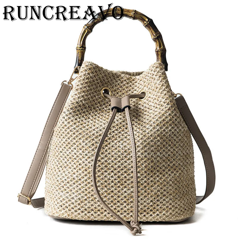 

Summer Crossbody Bags For Women 2018 Luxury Handbags Women Bags Designer Famous Brand Ladies bucket tote Bag Wicker Straw Bag
