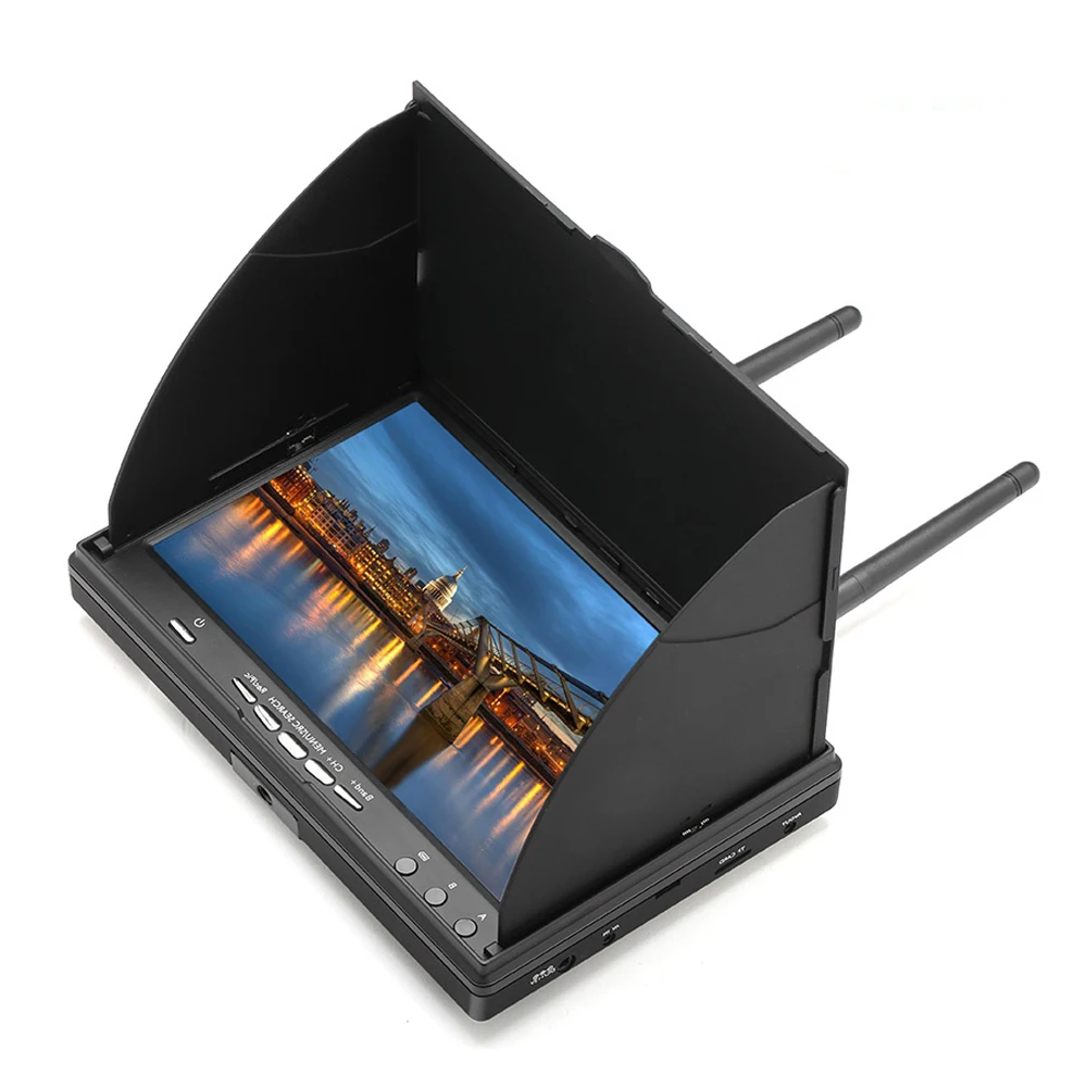 

5.8G 40CH FPV DVR Monitor For RC Drone TFT LCD Screen 2CH 5.8GHz AV Output And 1CH AV Input Remote Control Toys Part Accessories