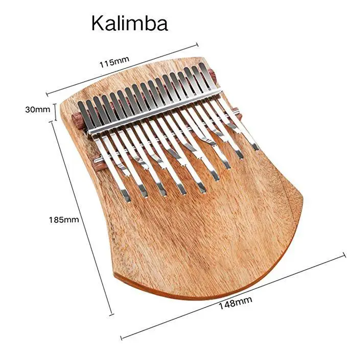 GECKO 17 клавиш Kalimba большой палец пианино Ударные музыкальные камфоры дерево C тон