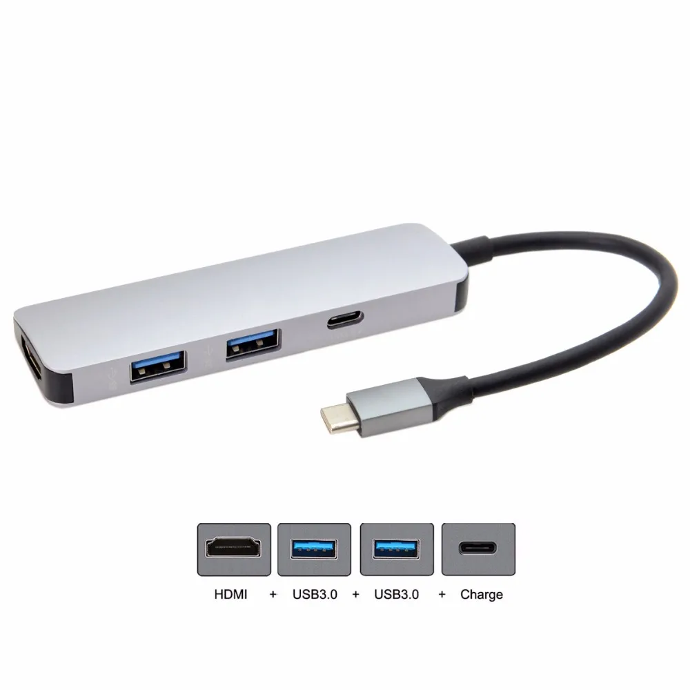

Zihan Type-C USB-C to HDMI & 2 Ports HUB & Female Charger Multiport Docking Adapter