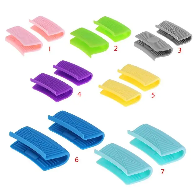 Силиконовые термоизоляционные рукавицы для духовки перчатки пальцев кастрюля