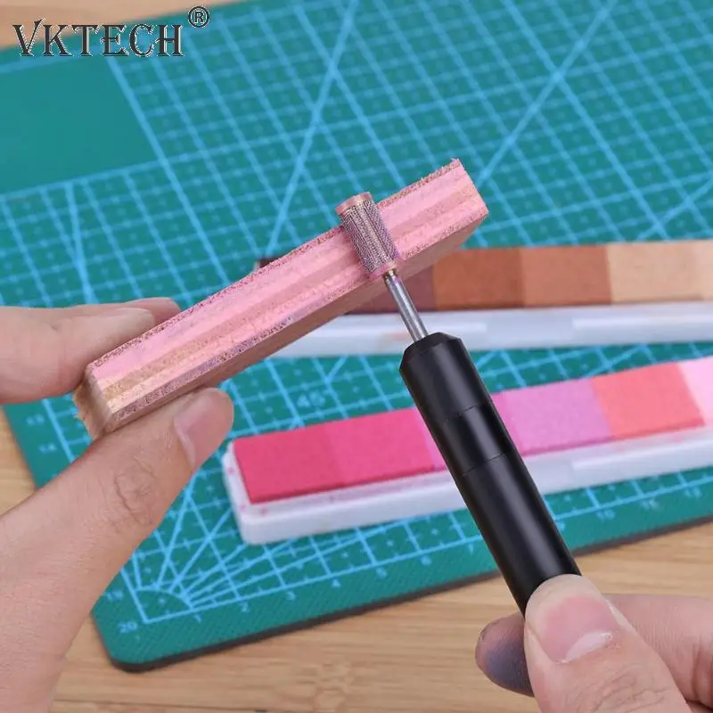 DIY кожа обработка края роликовая ручка сандалового дерева край масляная ручка+ 2 латунные головки кожаные инструменты