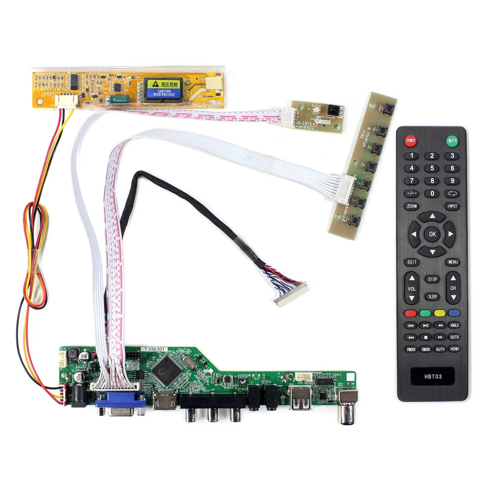 

HD MI VGA AV USB RF LCD Controller Board work for 12.1inch 1280x800 B121EW01 V0 13.3inch 1280x800 LTD133EX2K