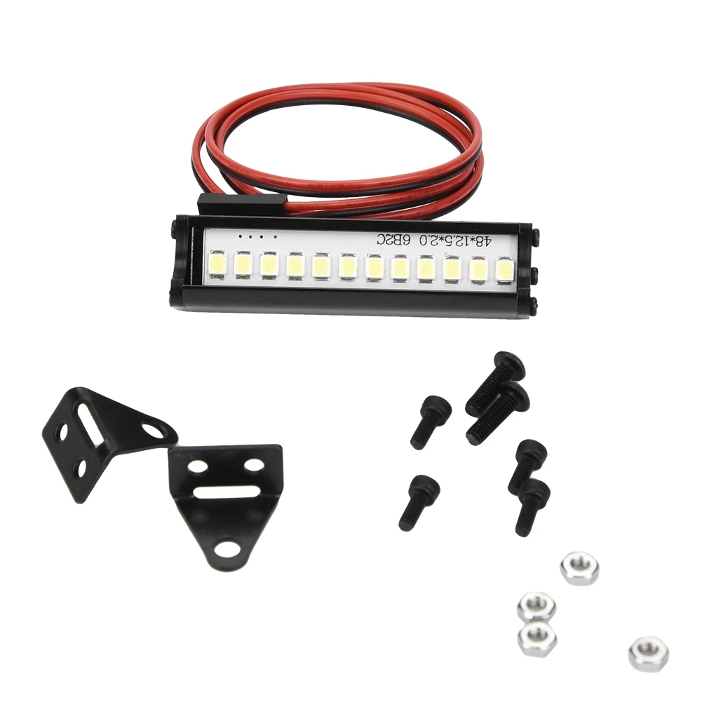 RC LED Light 155mm RC Crawler LED Light Bar LEDs Lamp 1:10 RC Car Part for TRX4 90046 90048 SCX10 RC Model Car Acces