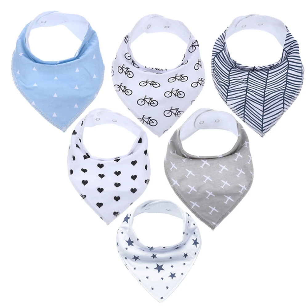 Buy 6Pcs Baby Bibs Bandana Baby Burp Cloths Bandana