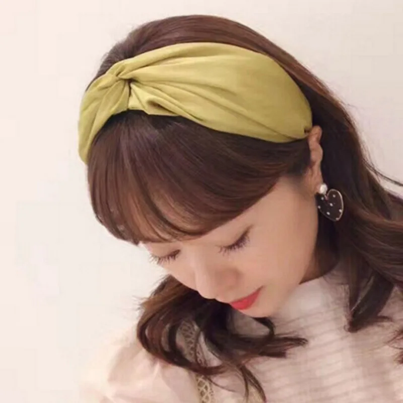 

New Korean cross Hairbands Accessories Fashion Girls Women Headband Trendy Solid Hair Band