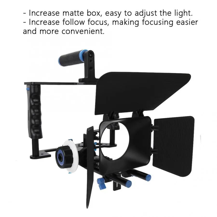 C200 Профессиональный DSLR Rig Видео камера стабилизатор поддержка клетка/Матовая