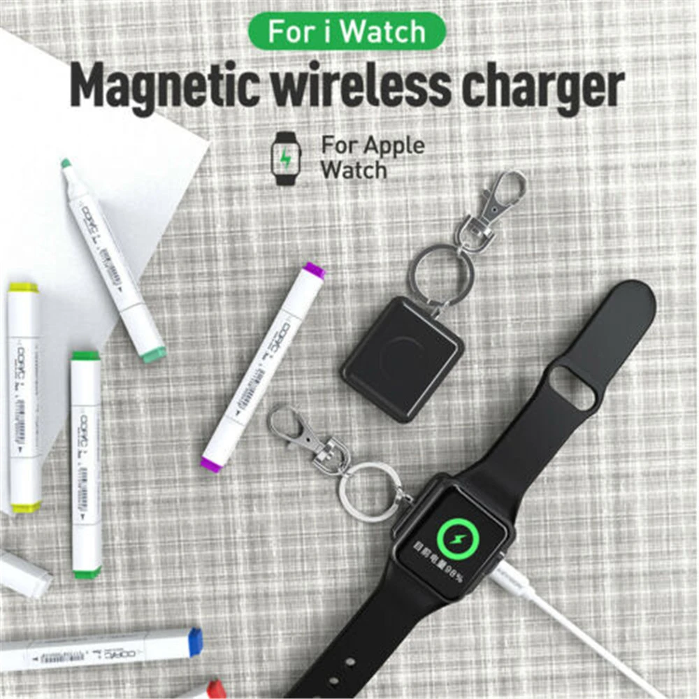 

Portable Wireless For Apple Watch 1 2 3 4 Magnetic iWatch Charger Key Chain