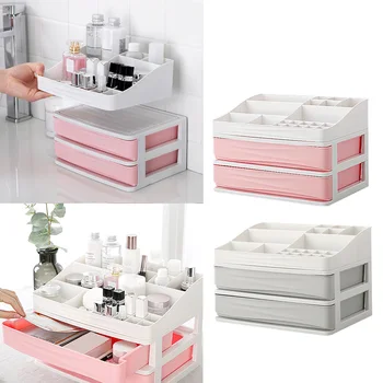 

Behogar 1PCS 2-Layer Drawer Storage Box Organizer 1PCS Storage Tray for Cosmetics Jewelry Stationery Home Office Bedroom