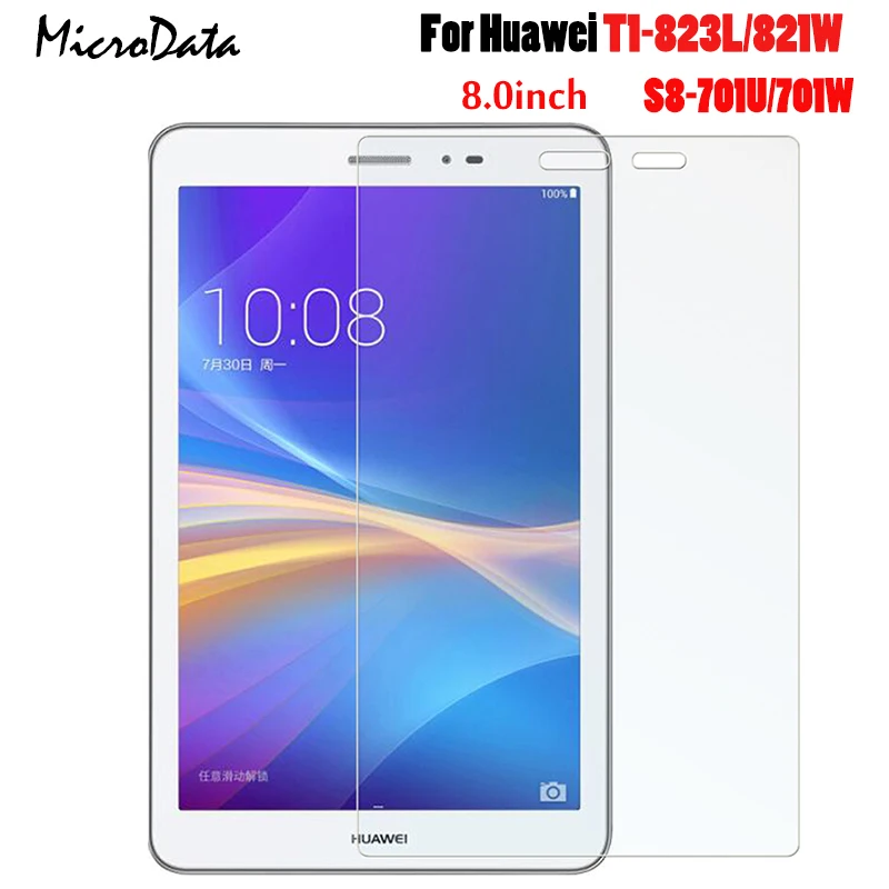 Anti-Scratch Tempered Glass For Huawei Mediapad T1 8.0&quot T1-823L LTE /T1-821W / S8-701U S8-701W 3G WIFI Tablet Screen Protector |