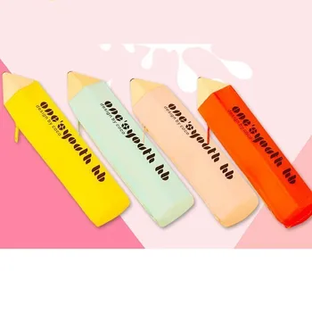 

Solid Color Creative Cartoon Silica Gel Candy Colors Pencil Case Cute Silicone Pencase Kawaii Office Student Pencil Cases