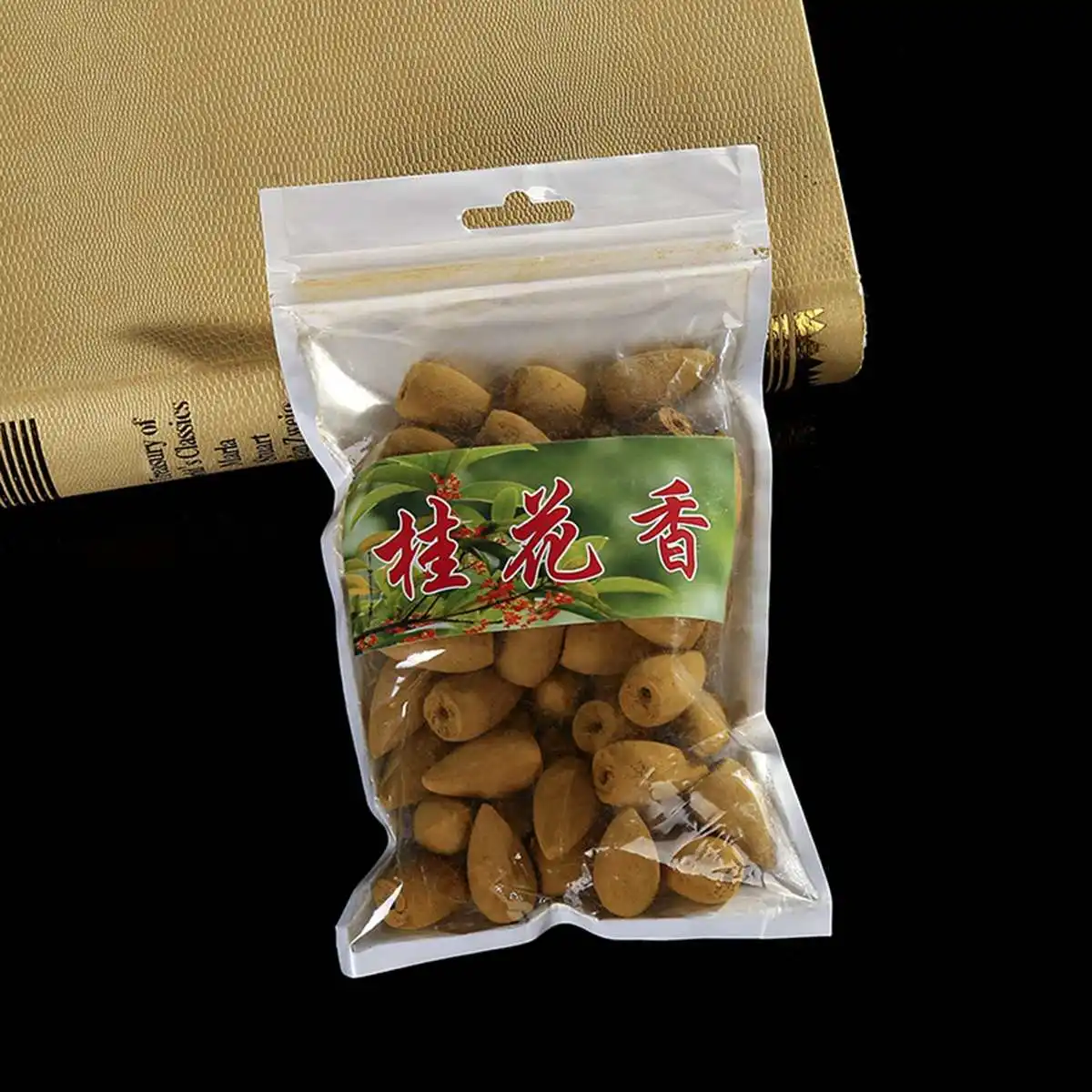

45Pcs Backflow Incense Cones Natural Sandalwood Reflux Incense for Tea House Meditation Colored Smoke