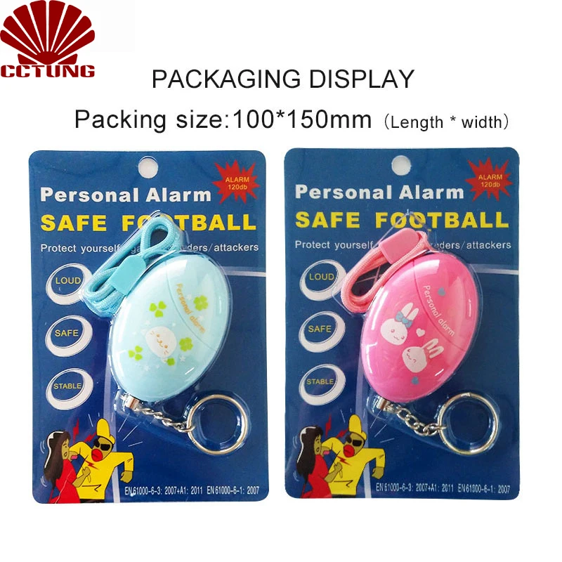 Portable 120db Self Defense Personal Sound Alarm Emergency Personal Alarm Battery Built-in To Help Scare Off Fashion Decoration
