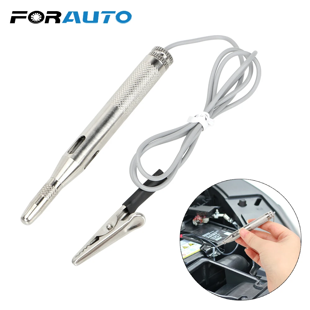 

FORAUTO Car Circuit Tester Detector Copper Voltage Test Pen 6V-24V Probe Light System Test Probe Lamp Auto Light Lamp