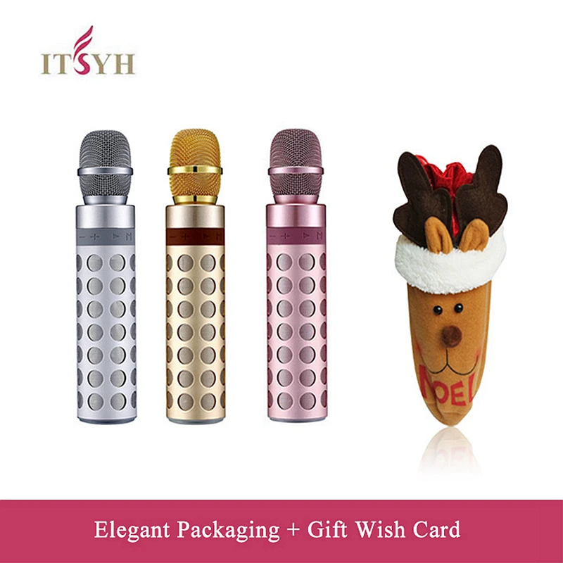 

ITSYH Bluetooth wireless microphone professional recording KTV Top quality Condenser Microphone for musical for Christmas gift