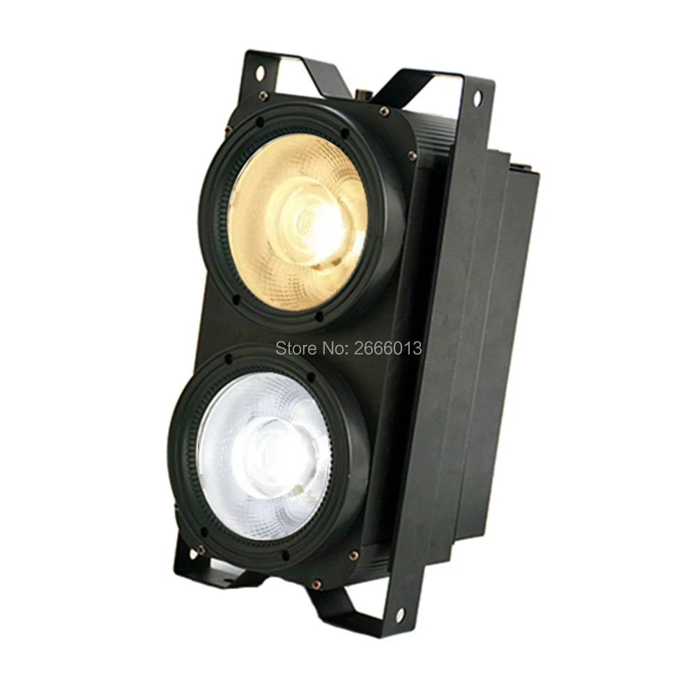 

2 Eyes 2x100W LED Audience Light/200W White White+Warm White 2in1 COB Par Light/DMX LED Blinder Lights COB Effect Stage Lighting