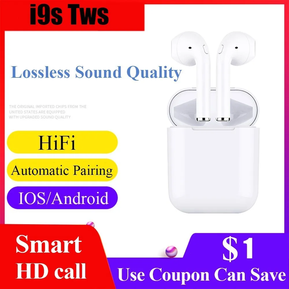 

I9s Tws Pods For Phone Bluetooth Wireless Mini In Ear Earphone For Xiaomi Huawei Iphone V5.0 Stereo Headset All Smart Phone
