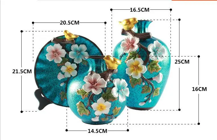 Красивое керамическое полотно и тарелки, офисные настольные украшения для дома, цветы и птицы, керамические украшения