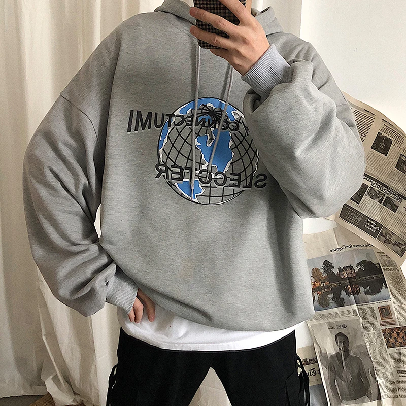 

Men's Hooded Sweatshirt 2019 Printing Loose Spring Hoodie Pullover Shirt Men And Women Lovers Shirts Loose Casual Men's Clothing