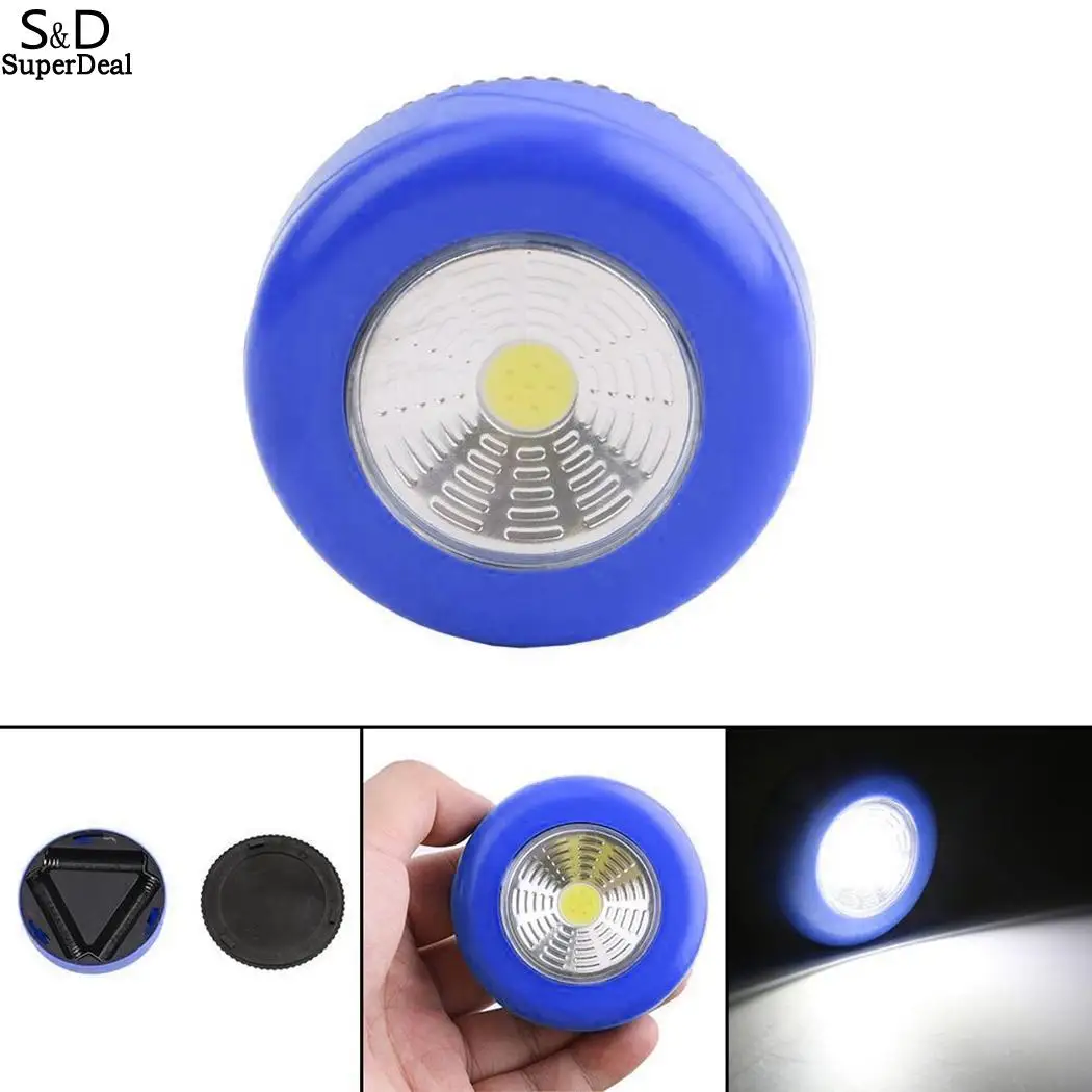 

2 Lamp Stick LED 2cm Cover White Red Plastic 4inch Round 6 Touch Blue