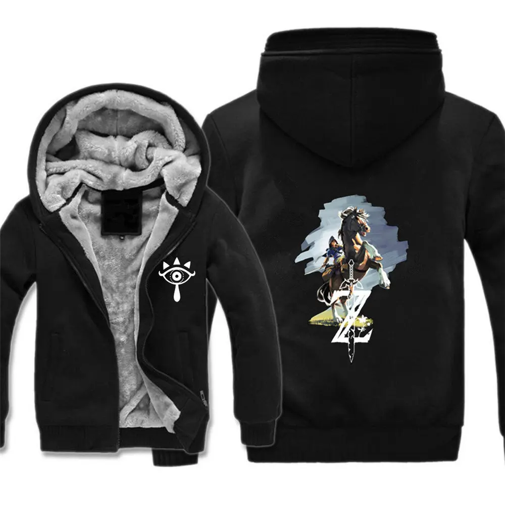 

Game The Legend of Zelda jacket Hoodies Sweatshirt Winter Jackets Warm Hoodie Men Thick Zipper Hoodies Fashion Casual Male Coat