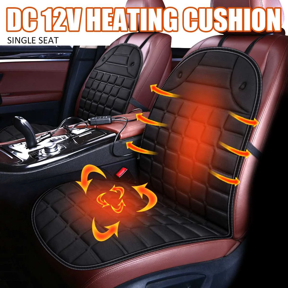12V Car Seat Heater Set Winter Warmer Electric Heating Pad Temperature ...