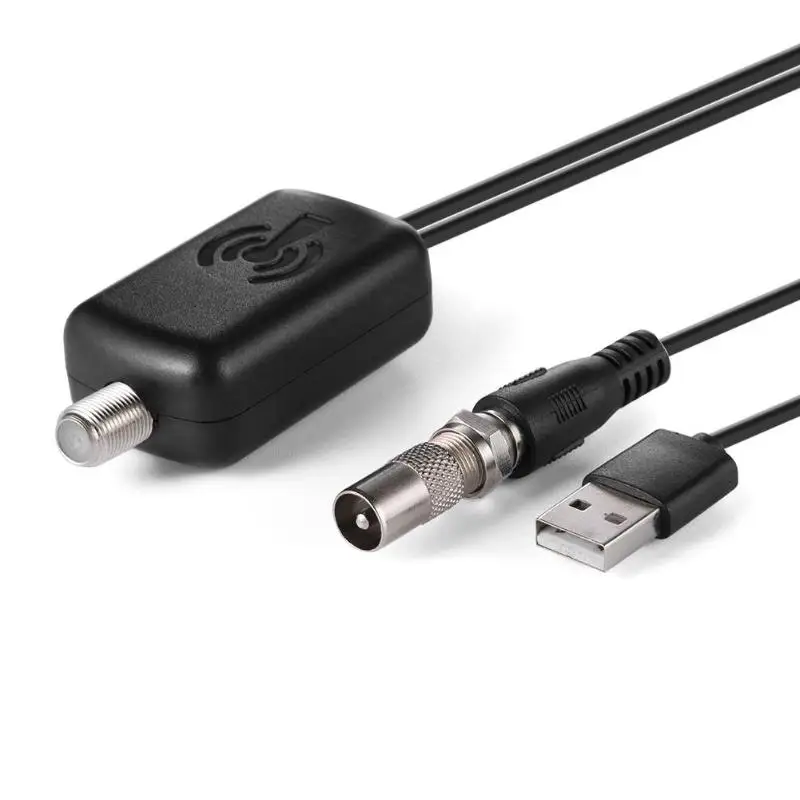 ALLOYSEED High Gain Low Noise HDTV TV Antenna Amplifier Signal Booster Antenna Adapter USB 25dBi