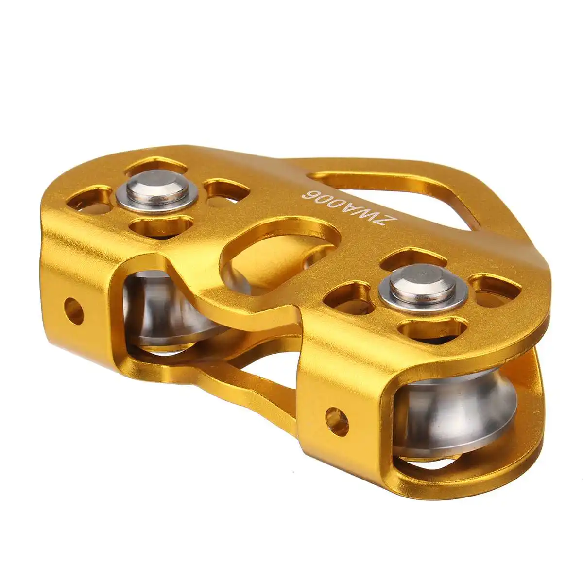 

Outdoor Climbing Equipment Oval Screw Locking Carabiner With 30KN Zip Line Cable Trolley Pulley Aluminum Alloy Speed Pulley