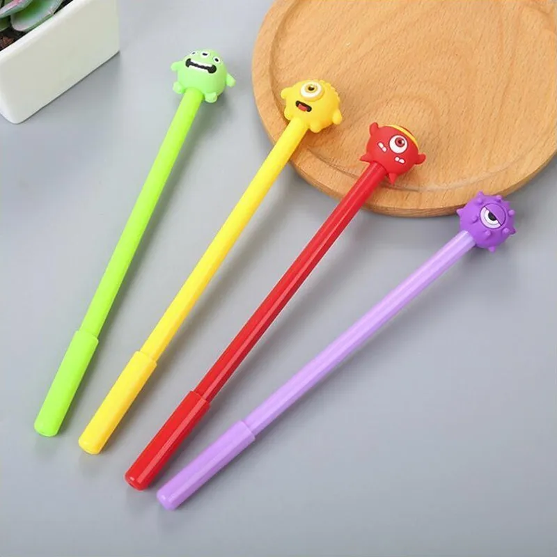 

One-eyed Dragon Gel Pen DIY Office Stationery School Supplies Smooth Writing Black And Blue Ink Pen 0.5mm 4PCS