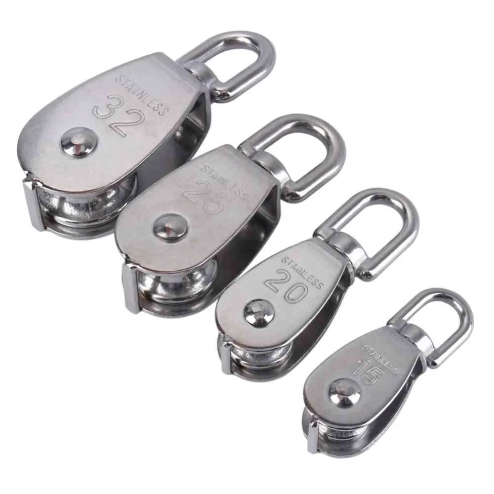 

High Quality Steel Wire Pulley Stainless Steel M20 Heavy Duty Steel Single Wheel Swivel Lifting Rope Pulley Block For Wire Rope