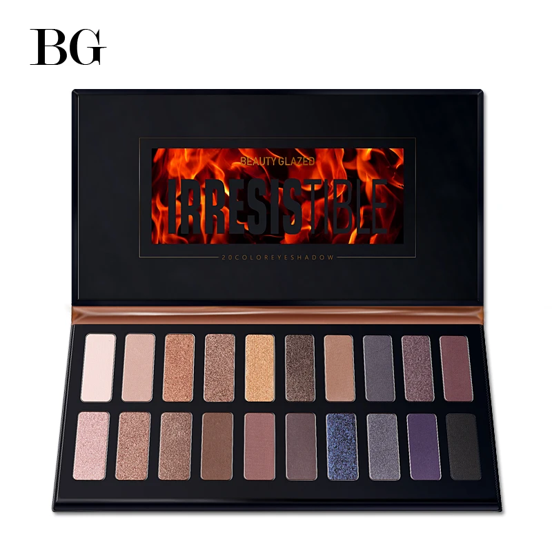 

Beauty Glazed 20 Colors Eyeshadow Pallete Shimmer Matte Pigment Glitters Makeup Eye Shadow Palette Professional Long Lasting