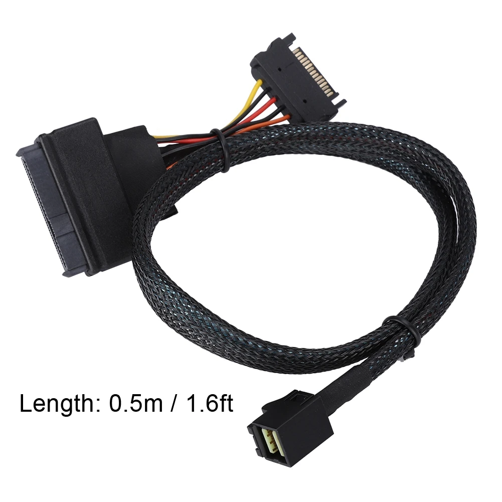 50 см MINISAS HD SFF 8643 для 8639 12 Гбит/с высокая Скорость сплиттер кабель 4I SAS68P/F до