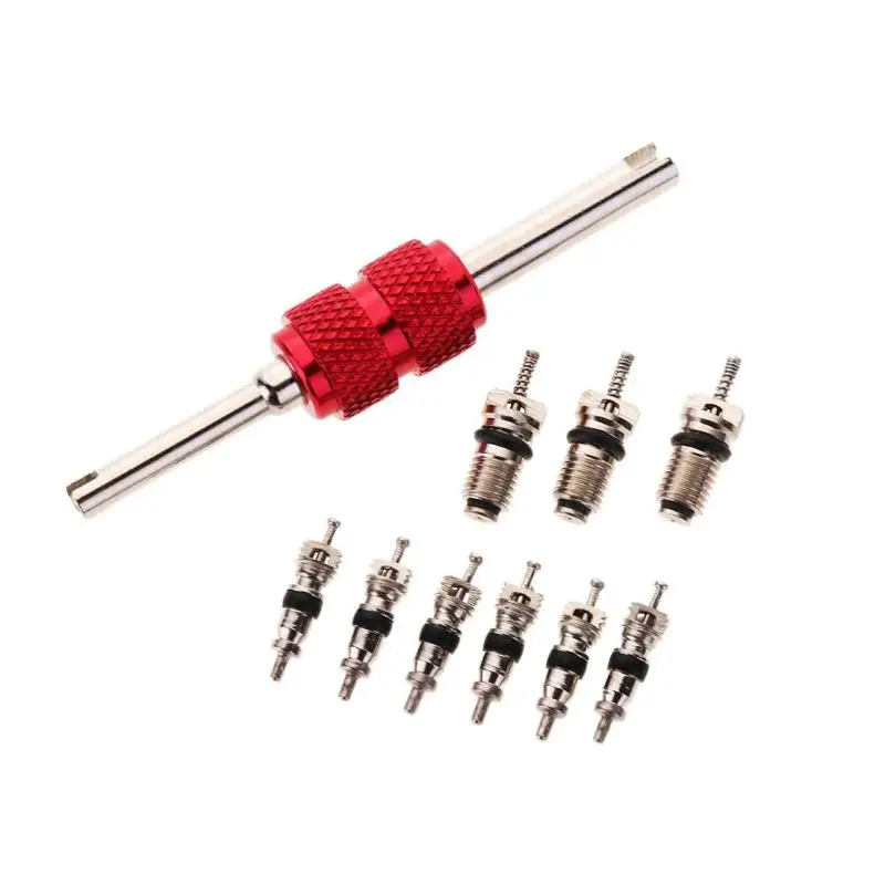 

9pcs/set Car Air Conditioning Repair Tool Automobile Valve Core Wrench Tire Remover Installer for Air-conditioning Installation
