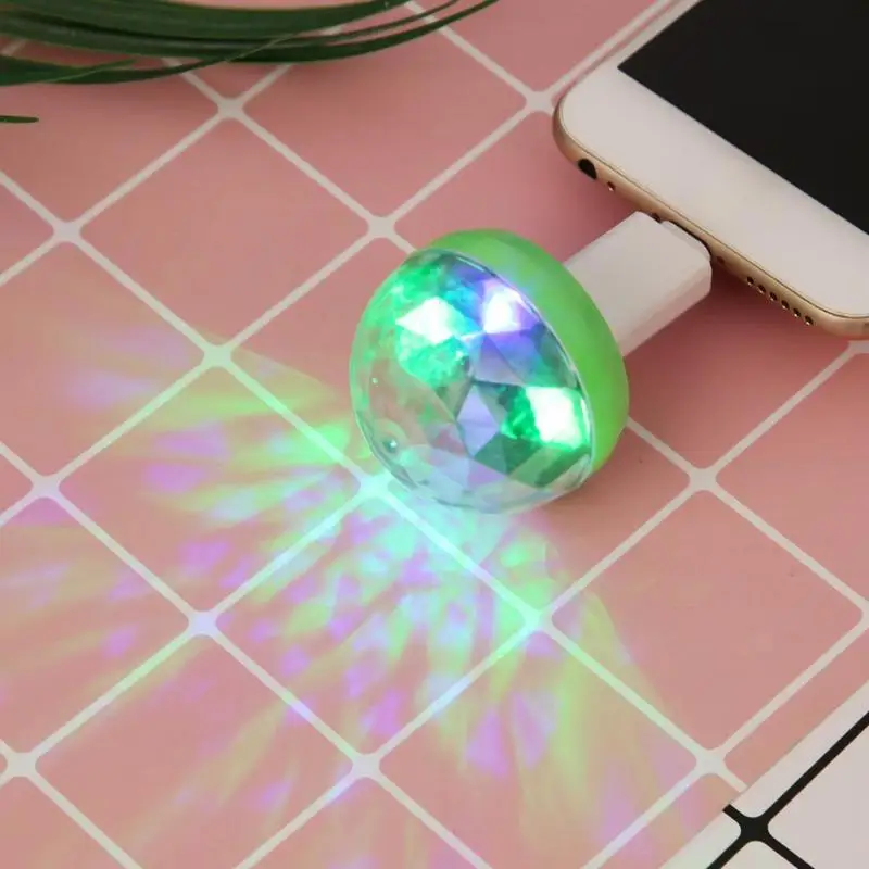 Мини USB Светодиодная лампа для вечеринки музыка магический шар подсветка