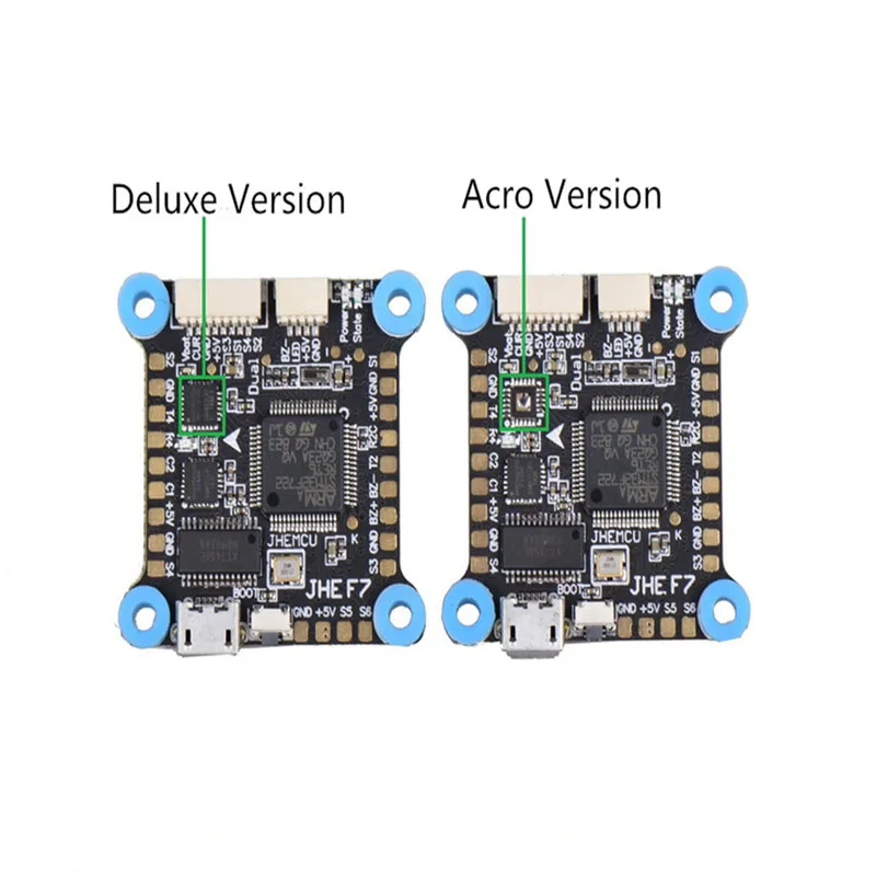 JHEMCU 30 5x30 5 мм двойной гироскоп F7 Контроллер полета AIO OSD 5V 8V BEC и черная коробка для