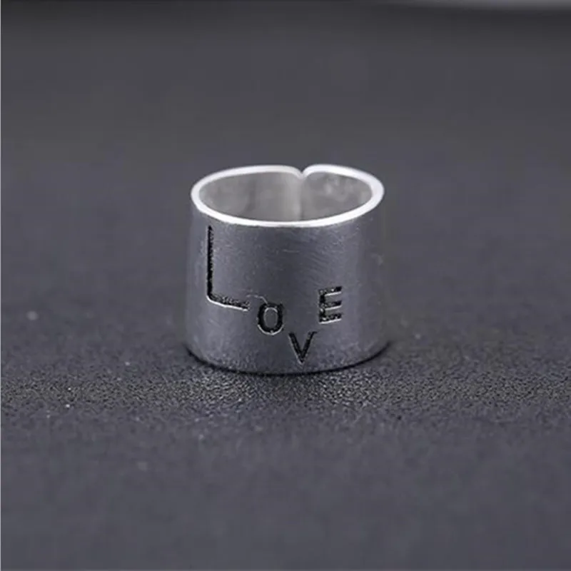 Женское кольцо для влюбленных Anillos винтажное Открытое из тибетского серебра 100%
