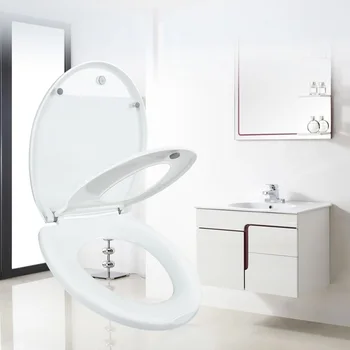 

Household Round Adult Toilet Seat With Child Potty Training Cover PP Material Double Seats Safe Convenient For Adult Children