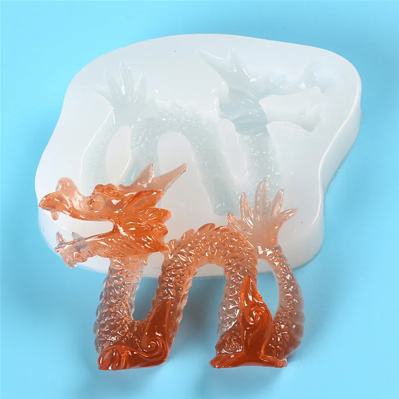 Chinese Dragon Shape Silicone Mold Food Safe Fondant Mould Kitchen Baking Tools For Cake Decoration | Дом и сад