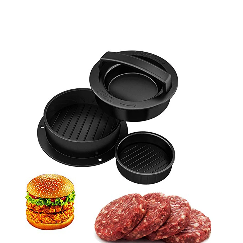 Пластиковая пресс-форма для бургеров из мяса, пресс-форма для гамбургеров с антипригарным покрытием, пресс для котлет, кухни, говяжьего гриля, пресс для бургеров