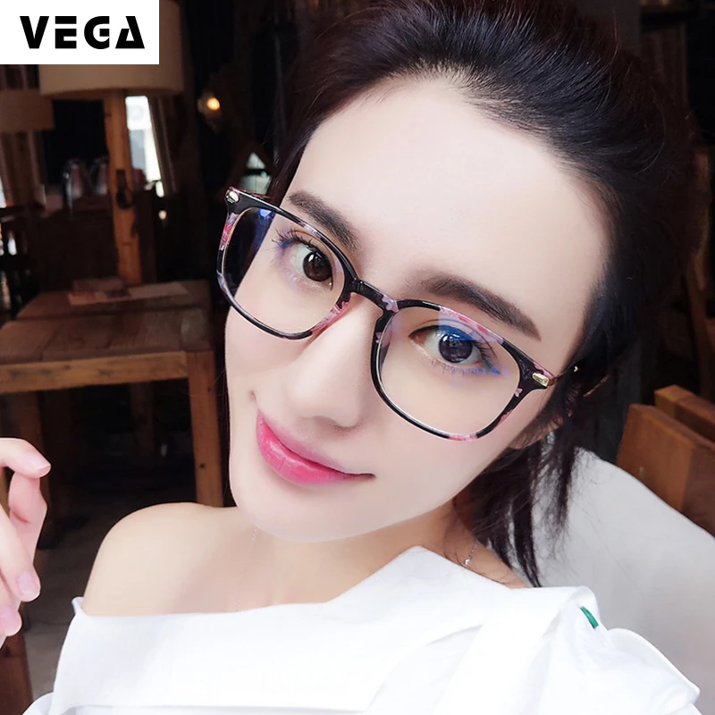 

VEGA Eyewear Square Flower Blue Light Filter Glasses Women Men Computer Eyeglasses Anti Blue Ray Protective Gaming Glasses VG257