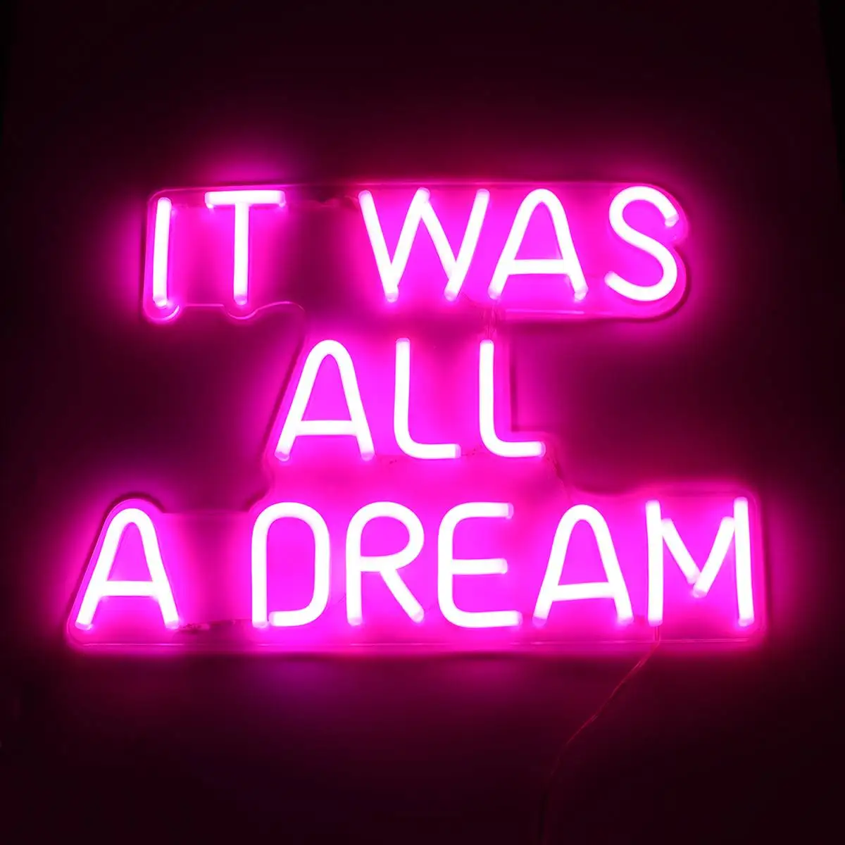 Неоновая вывеска "It Was All A Dream", светодиодный светильник, ручная работа, визуальное оформление, Настенный декор, коммерческий светильник, красочные неоновые лампы