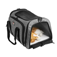 Pet открытый портативный мешок Сумка Tote дышащий рюкзак-серый