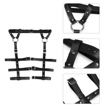 

Sexy punk leather garter adjustable waist leg leggings waist belt