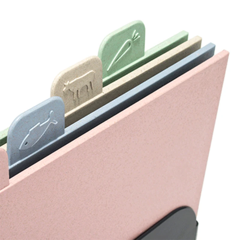 

Colour Coded Chopping Board Set Of 4 Cutting Kitchen Non Slip Food Preparation