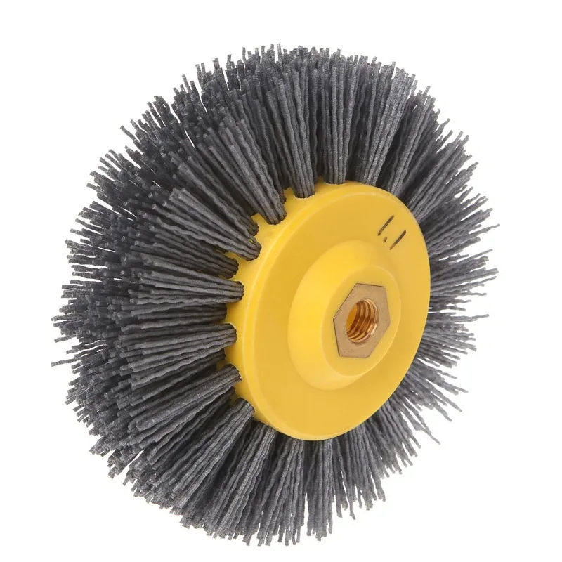 1pcs 15x4x1.4cm Nylon Abrasive Wire Polishing Brush Wheel for Wood