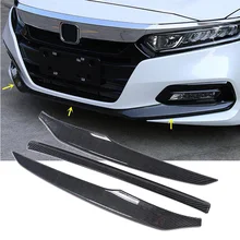 

3x Carbon Fiber Look Front Bumper Lip Protector Cover Trim For Honda Accord 2018