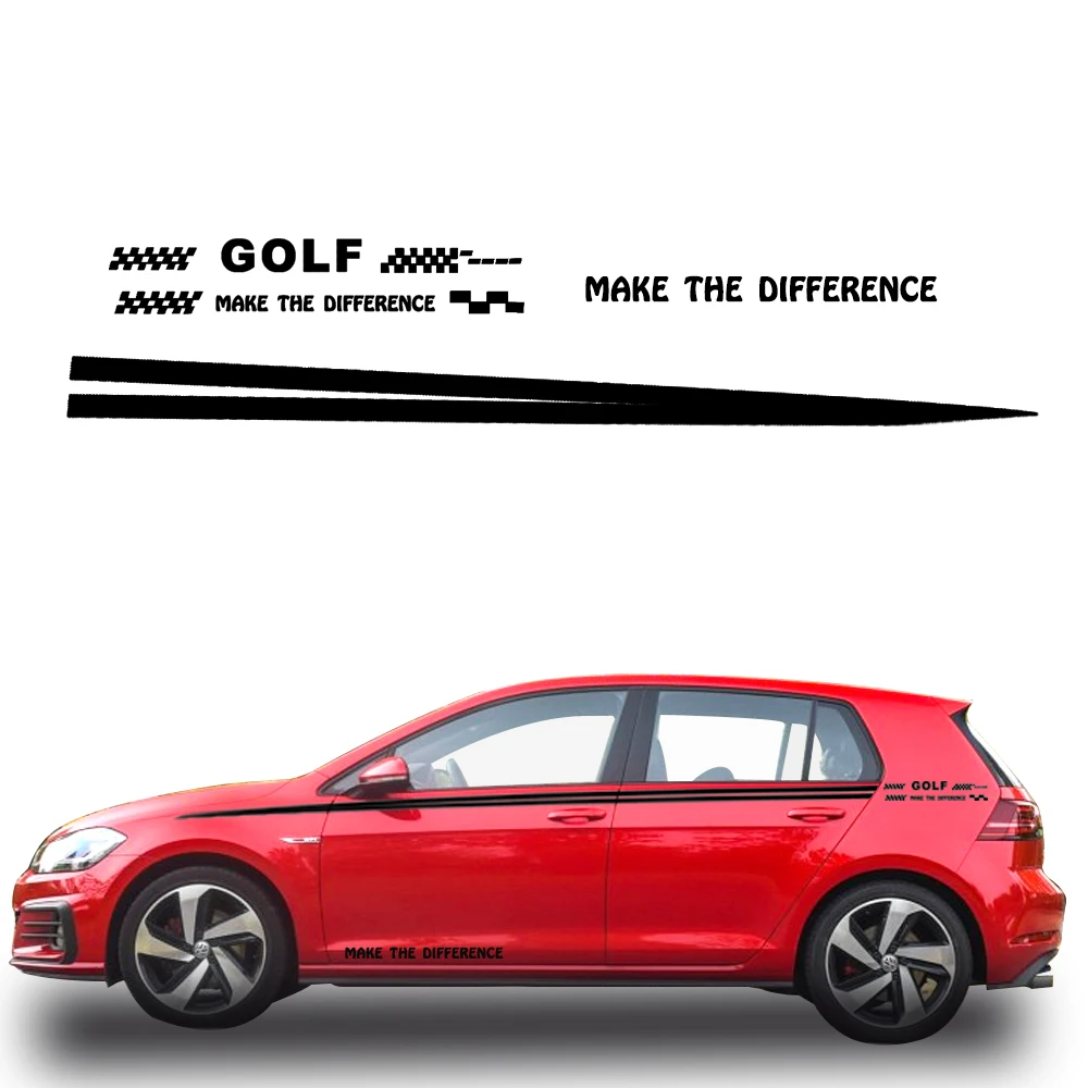 Автомобильная наклейка для Volkswagen Golf боковая на кузов автомобиля Наклейка